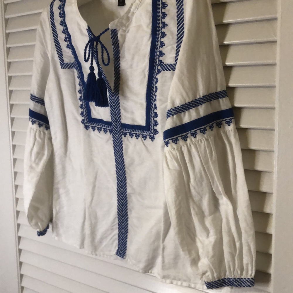 J Crew Popover shirt Santorini sz 00 - Picture 6 of 10